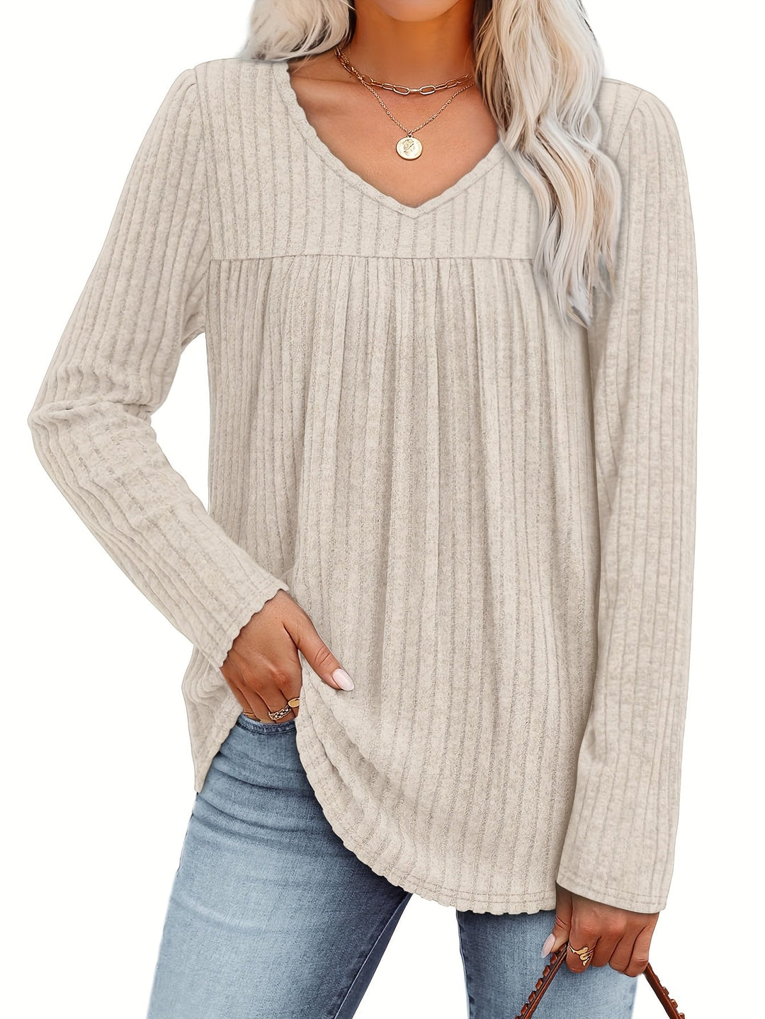 Ellia™ | Leichte Strickbluse mit V-Ausschnitt