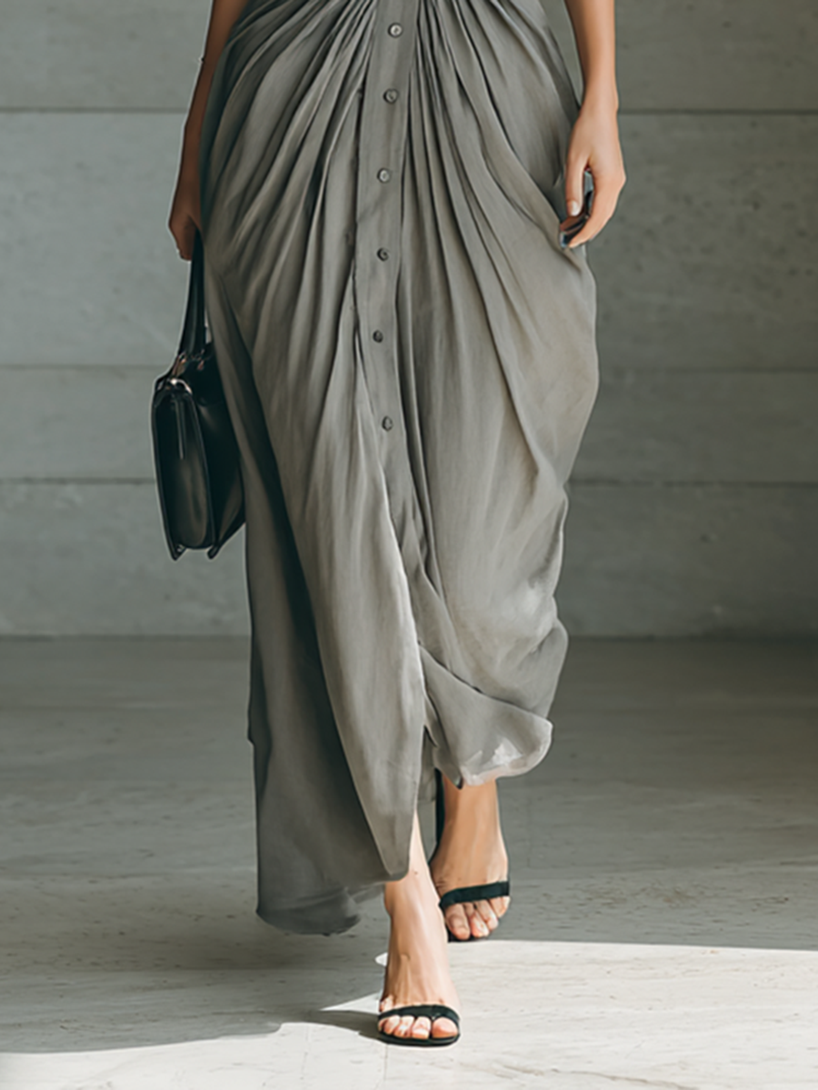 Zoe™ | Plissiertes Maxikleid