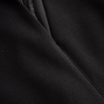 Nora | Raffiniertes schwarzes Kleid mit Gürtel und Stehkragen