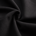 Nora | Raffiniertes schwarzes Kleid mit Gürtel und Stehkragen