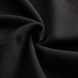 Nora | Raffiniertes schwarzes Kleid mit Gürtel und Stehkragen