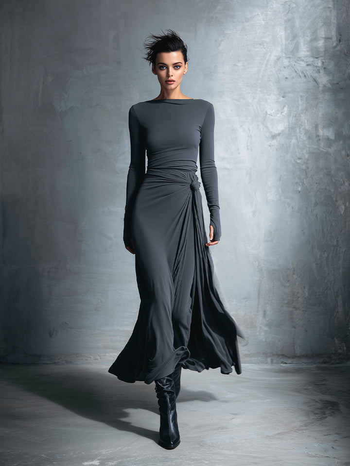 Noémie™ | Maxikleid mit seitlichem Knoten
