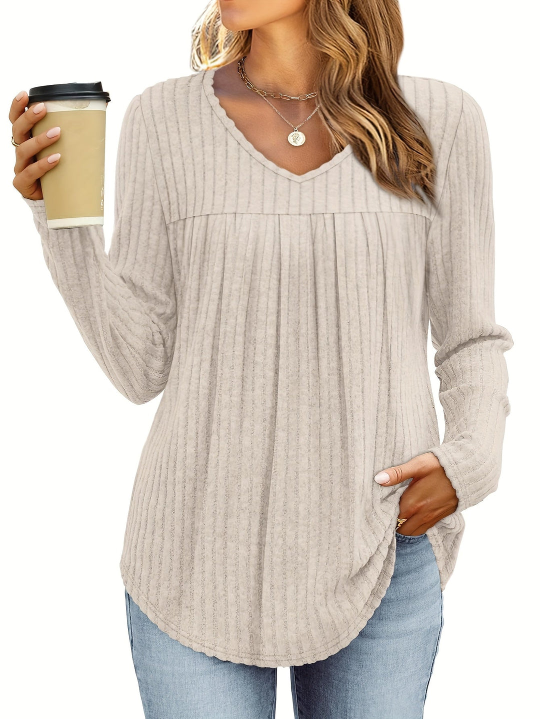 Ellia™ | Leichte Strickbluse mit V-Ausschnitt