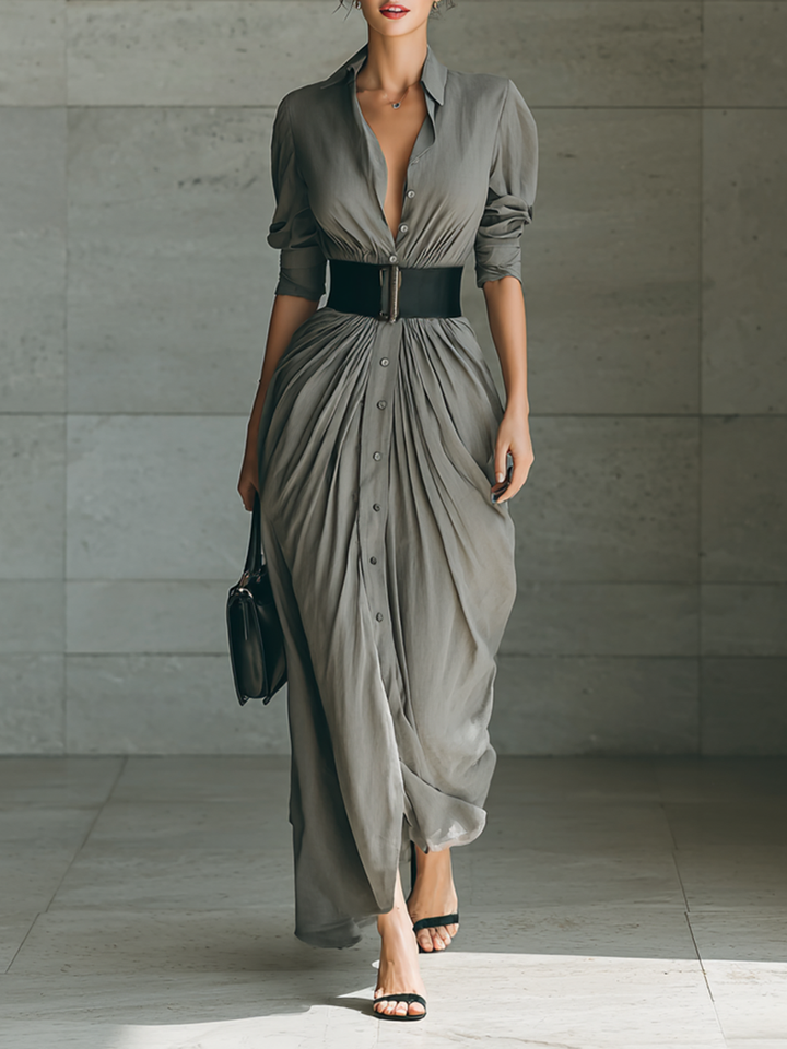 Zoe™ | Plissiertes Maxikleid