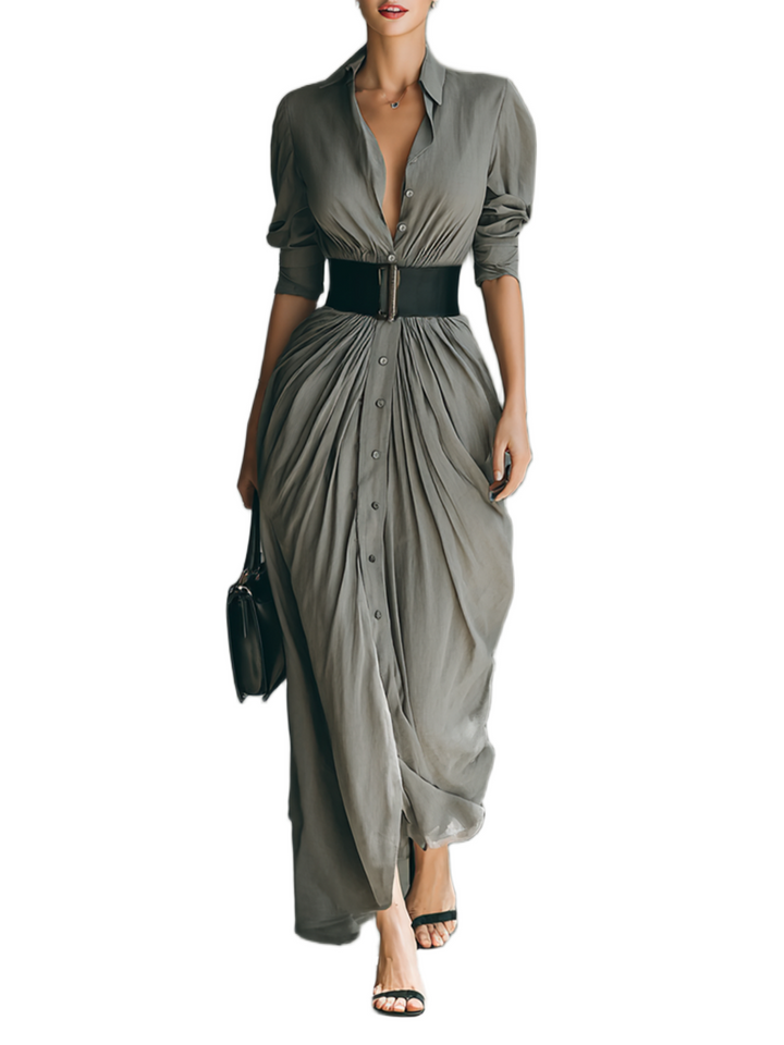 Zoe™ | Plissiertes Maxikleid