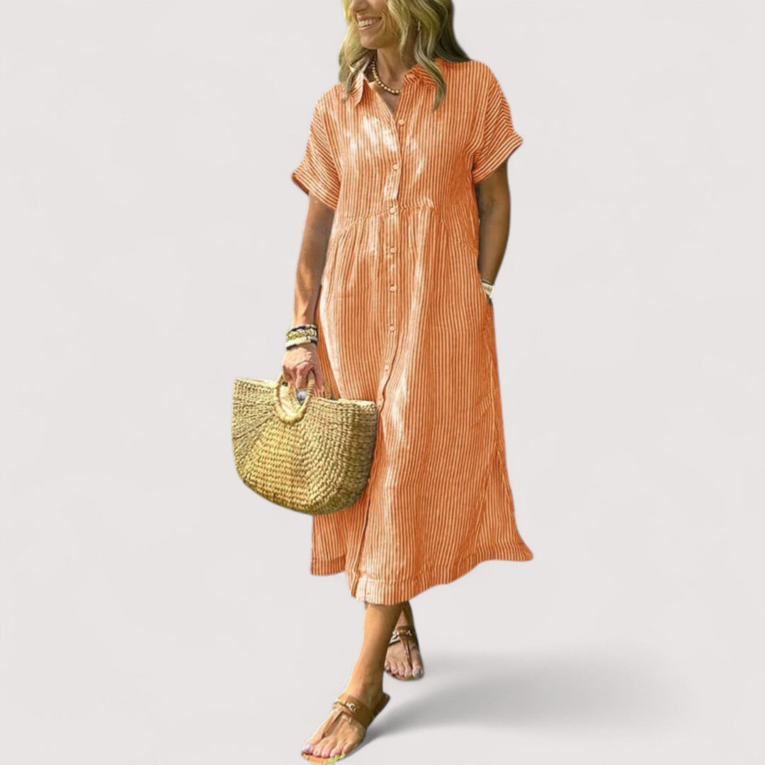 Rea™ | gestreiftes Hemdkleid