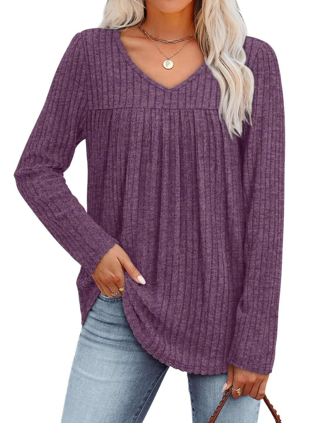 Ellia™ | Leichte Strickbluse mit V-Ausschnitt