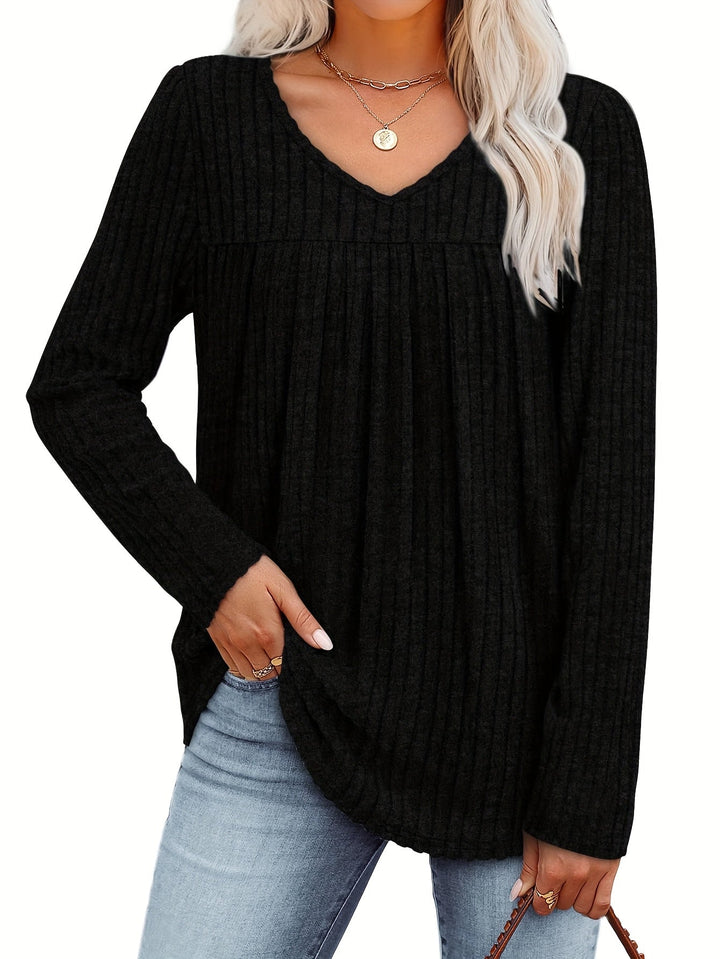 Ellia™ | Leichte Strickbluse mit V-Ausschnitt