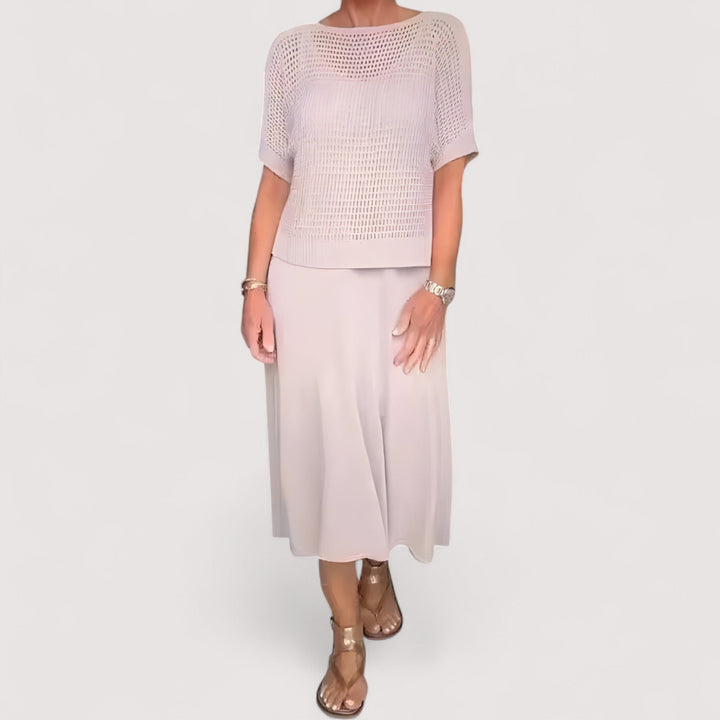 Claudia™ | Sommerkleid mit Strickoberteil