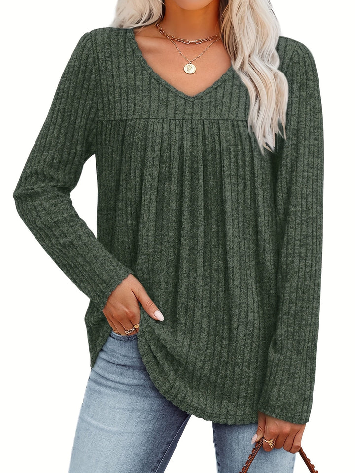 Ellia™ | Leichte Strickbluse mit V-Ausschnitt