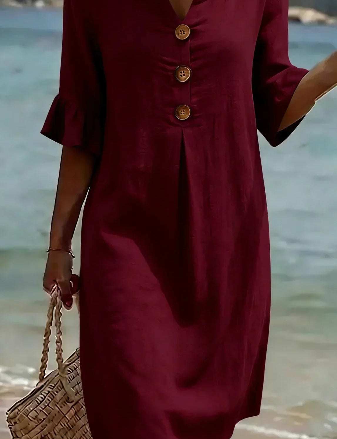 Radmila™ | Langärmliges Kleid mit Struktur