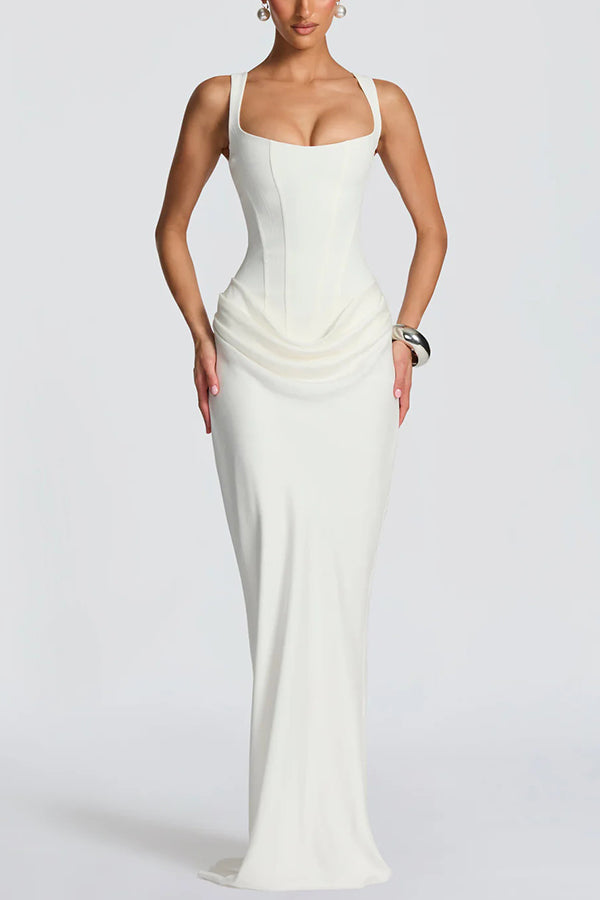 Léa™ | Maxikleid mit quadratischem Ausschnitt