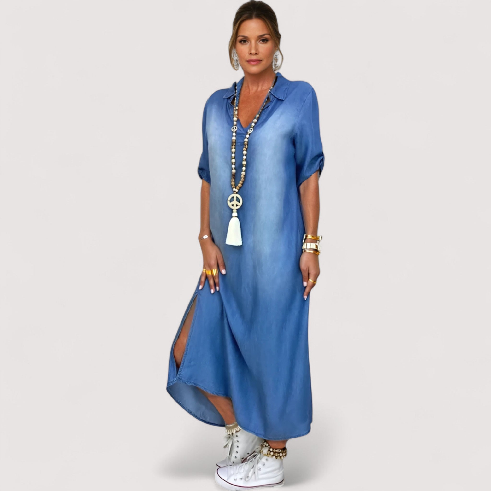 Zava™ | Langes Denim-Kleid