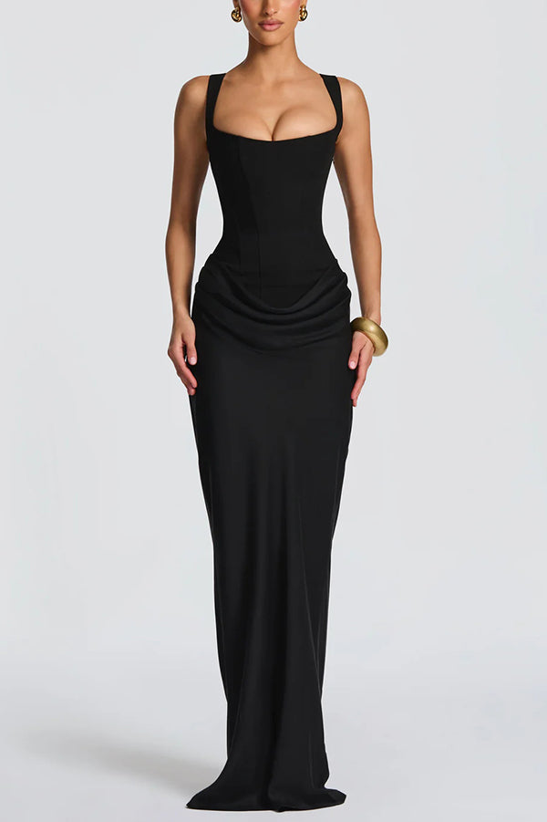 Léa™ | Maxikleid mit quadratischem Ausschnitt