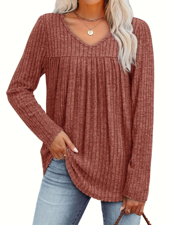 Ellia™ | Leichte Strickbluse mit V-Ausschnitt