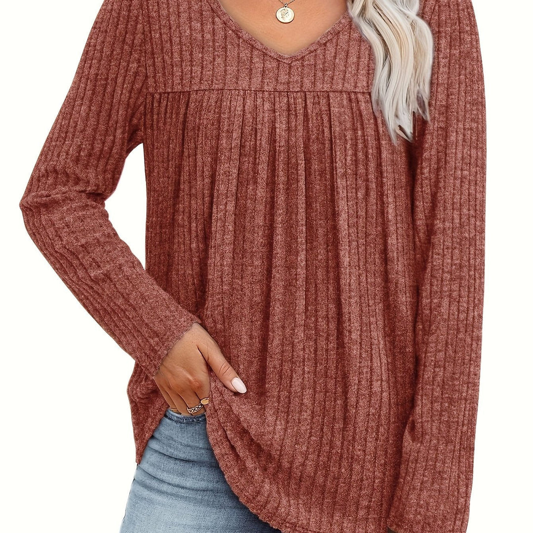 Ellia™ | Leichte Strickbluse mit V-Ausschnitt
