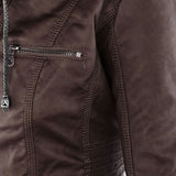 Laurina™ | Enganliegende Bikerjacke mit Kapuze