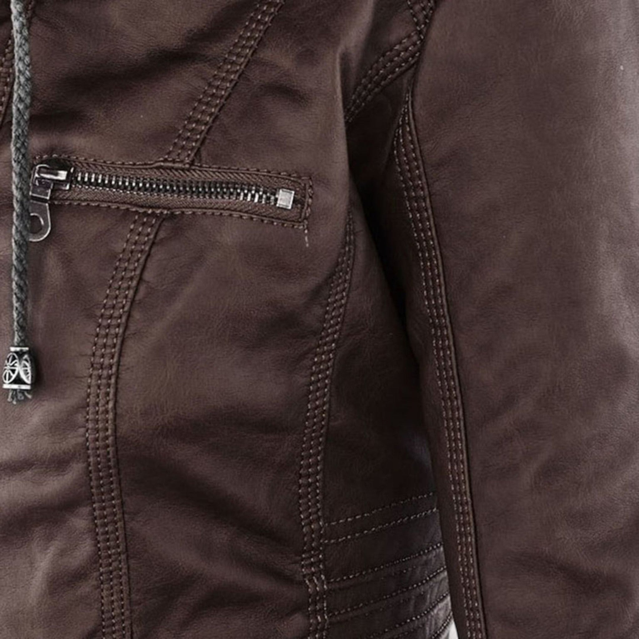 Laurina™ | Enganliegende Bikerjacke mit Kapuze