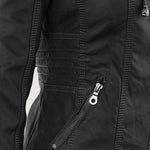 Laurina™ | Enganliegende Bikerjacke mit Kapuze