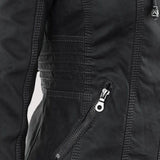 Laurina™ | Enganliegende Bikerjacke mit Kapuze