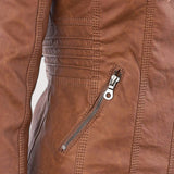 Laurina™ | Enganliegende Bikerjacke mit Kapuze