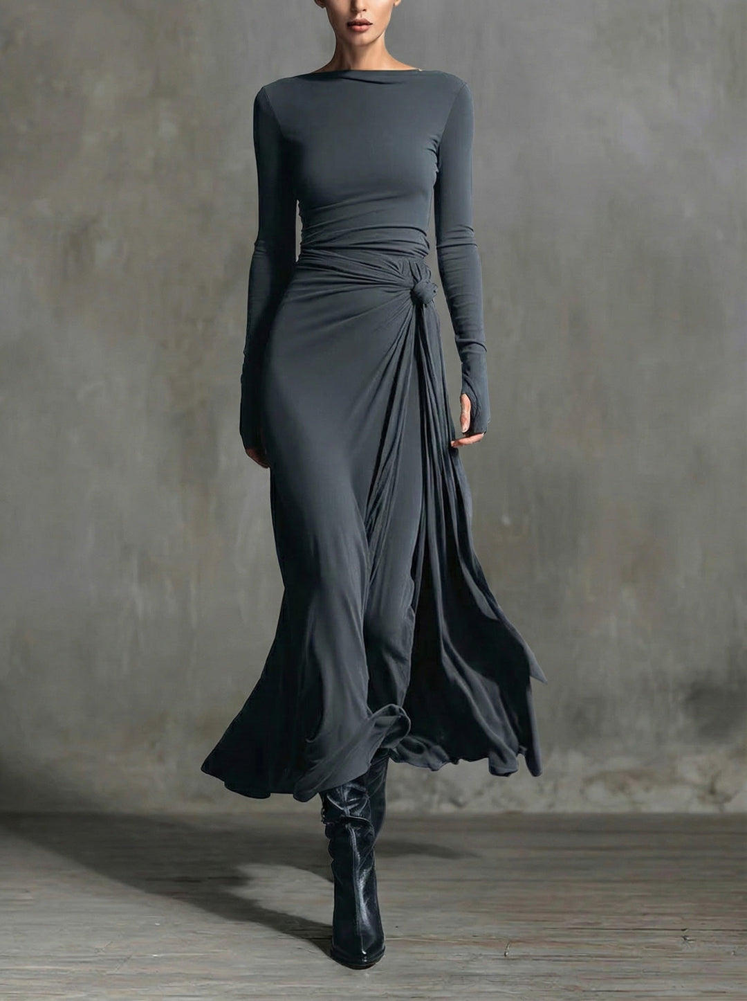Noémie™ | Maxikleid mit seitlichem Knoten