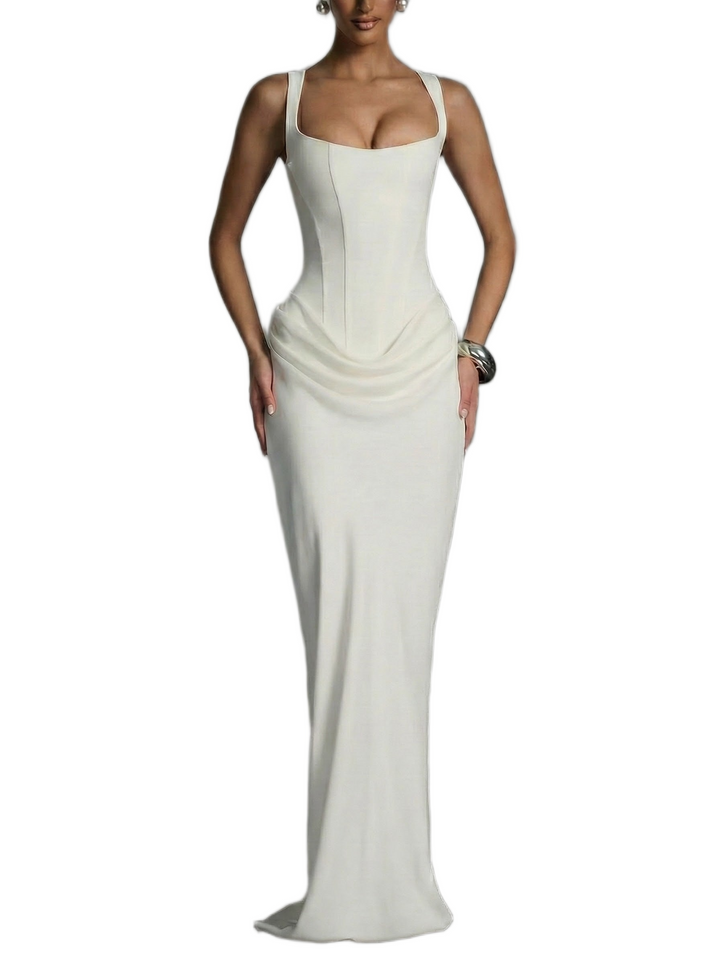 Léa™ | Maxikleid mit quadratischem Ausschnitt