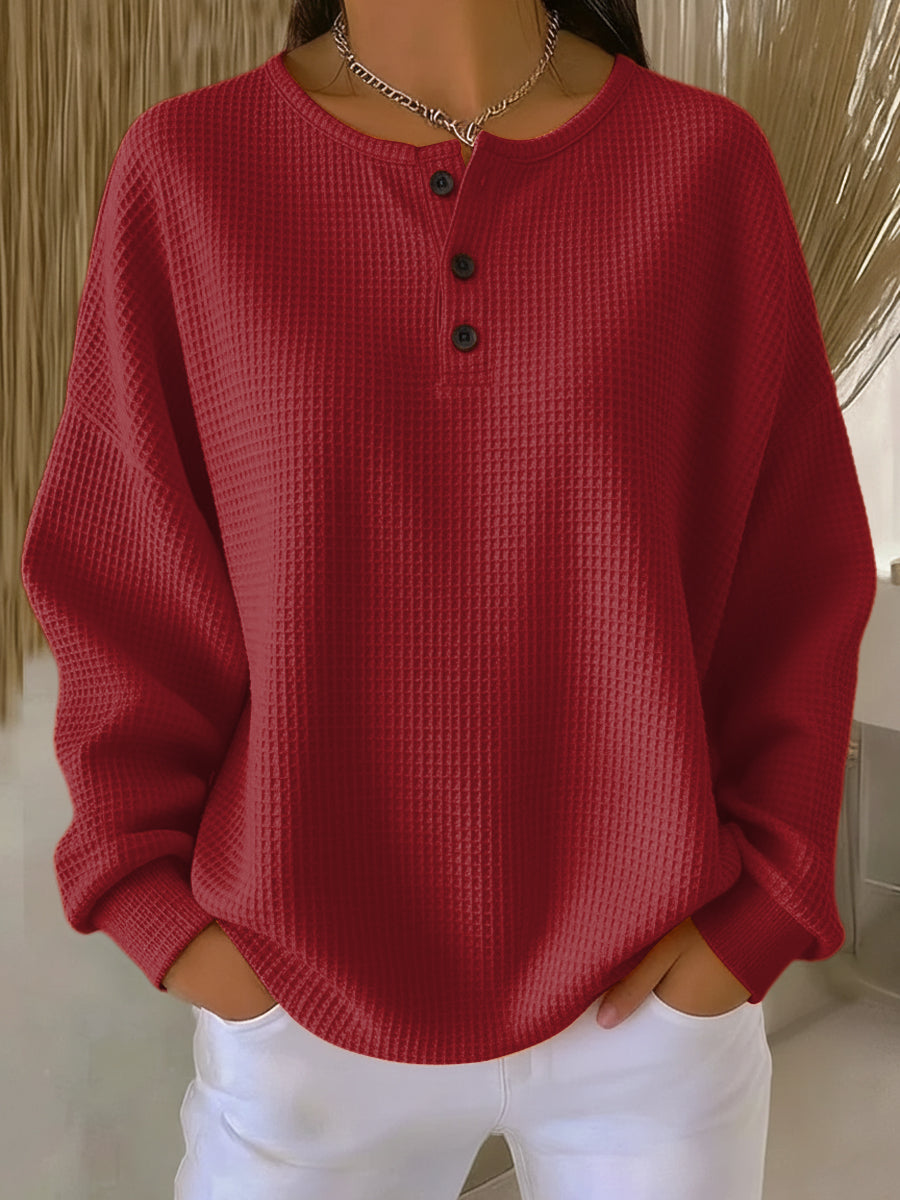 Helena™ | Gemütlicher Waffle-Strickpullover