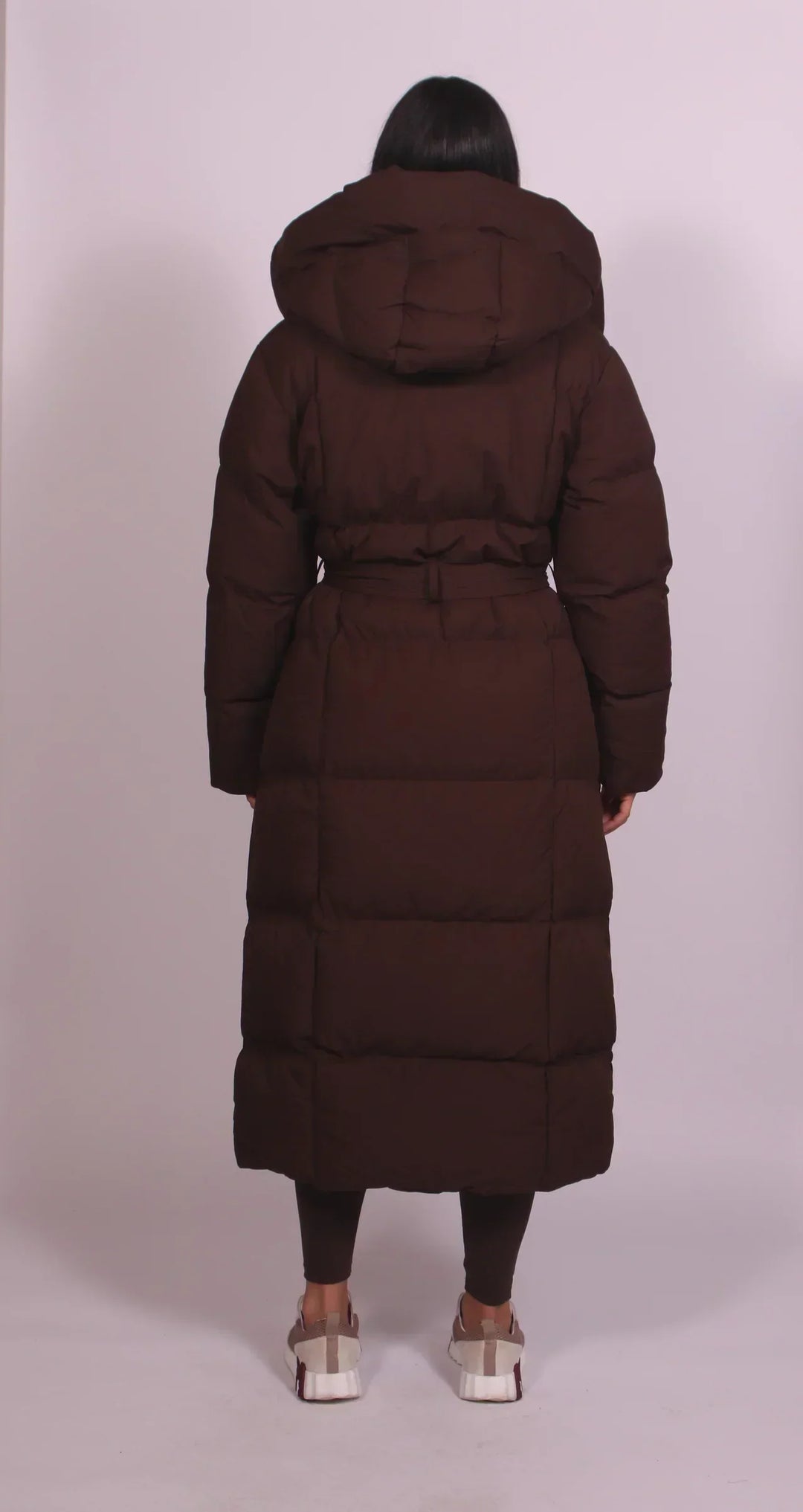 Carmen™ | Langer Daunenmantel mit Gürtel