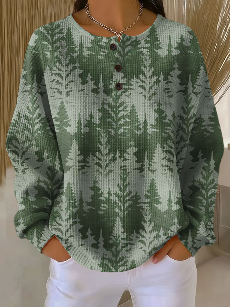 Ines™ | Klassisches Sweatshirt mit Baum-Motiv