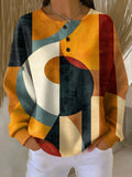 Lara™ | Waffle-Pullover mit geometrischem Muster