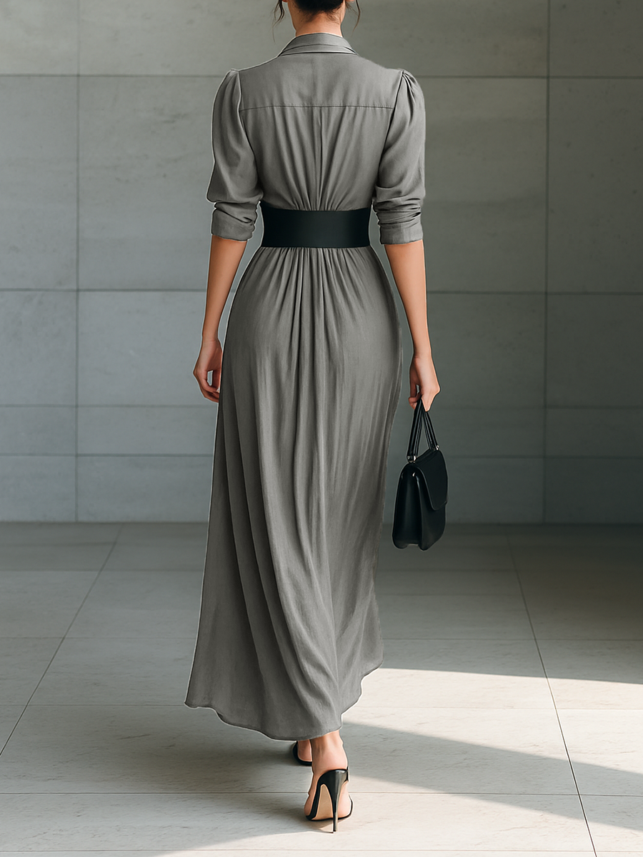 Zoe™ | Plissiertes Maxikleid