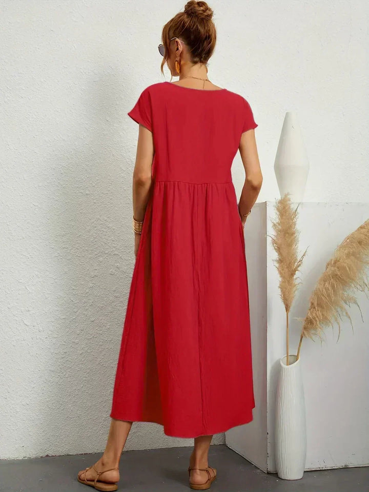 Ursina™ | Midikleid aus fliessendem Stoff