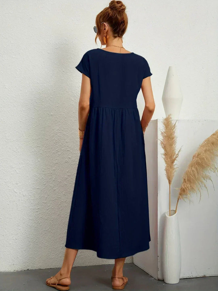 Ursina™ | Midikleid aus fliessendem Stoff