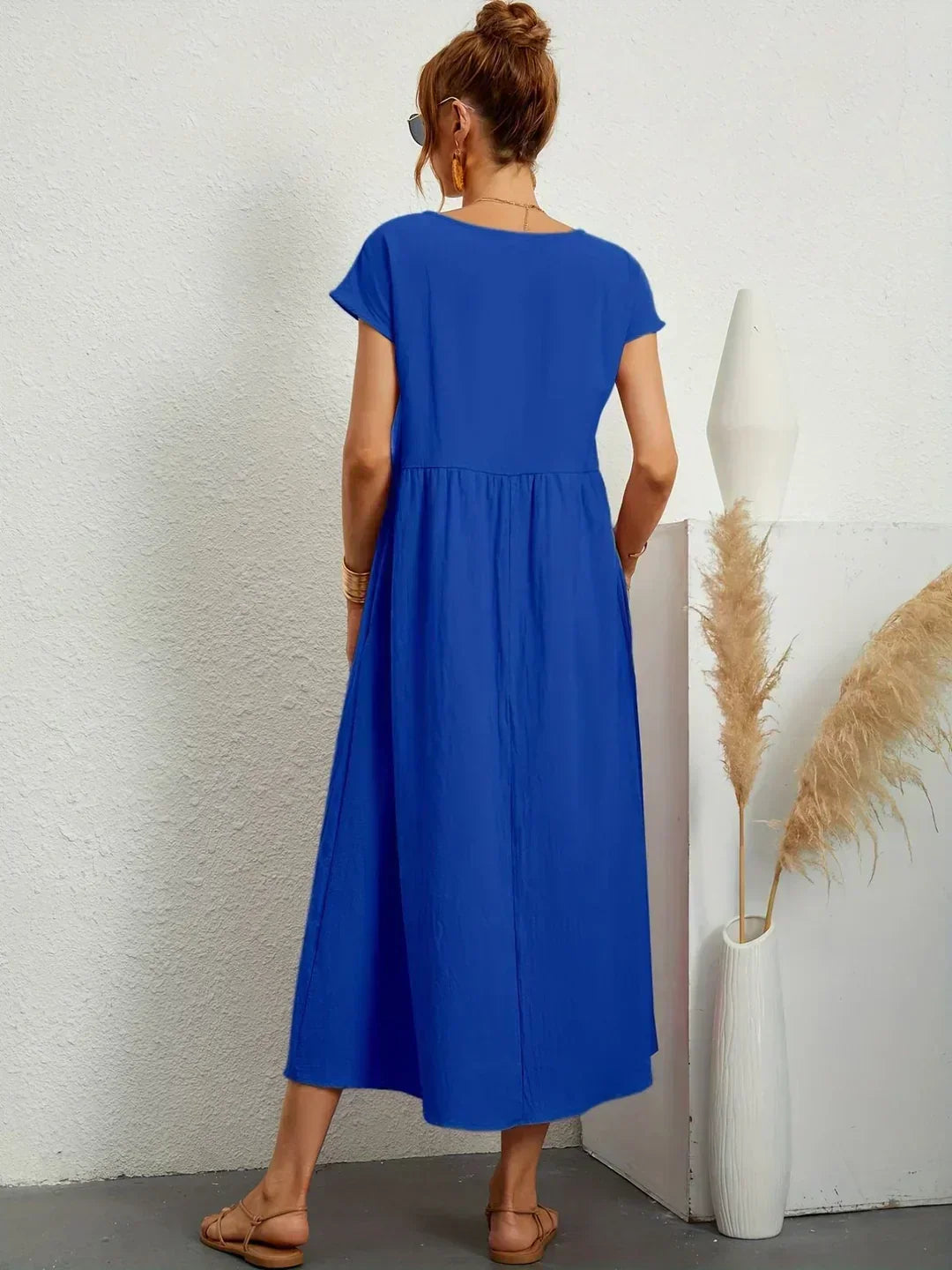 Ursina™ | Midikleid aus fliessendem Stoff