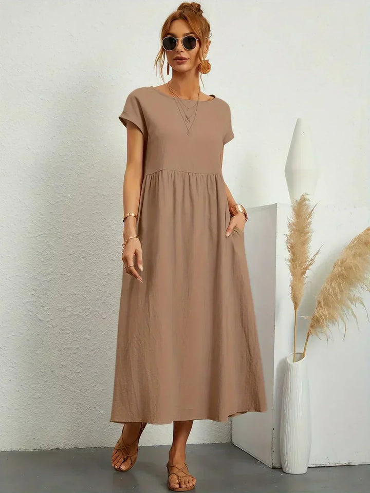 Ursina™ | Midikleid aus fliessendem Stoff