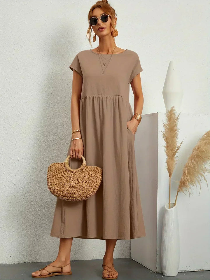 Ursina™ | Midikleid aus fliessendem Stoff