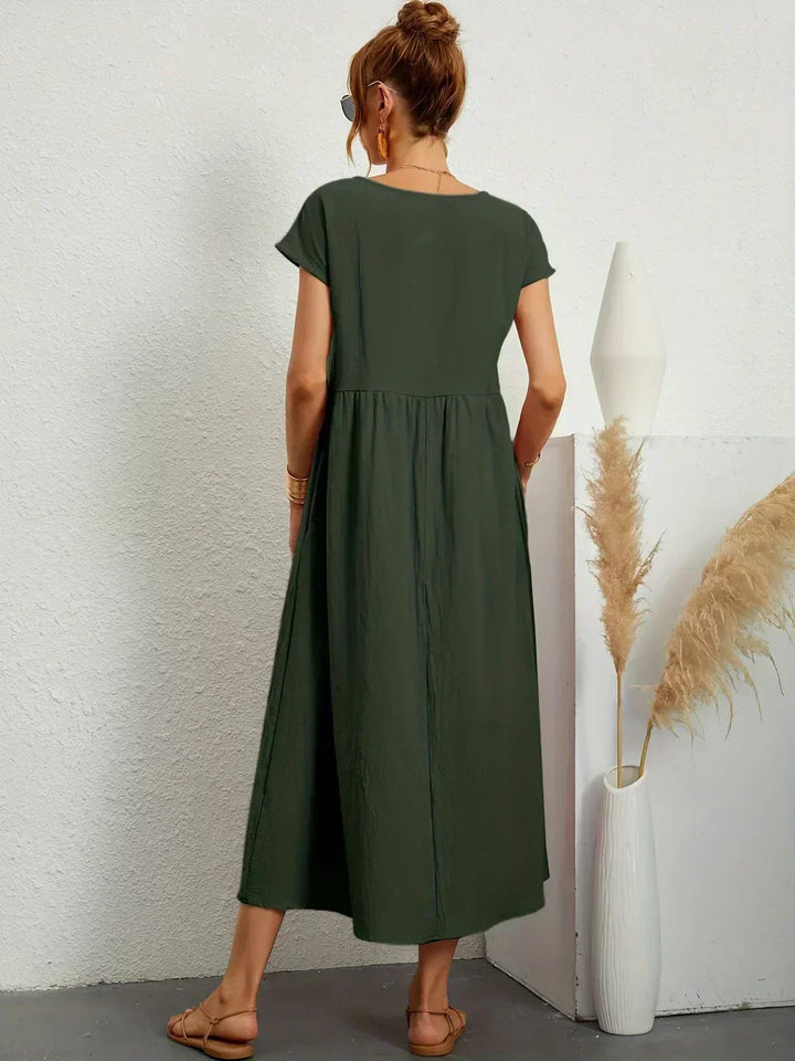 Ursina™ | Midikleid aus fliessendem Stoff
