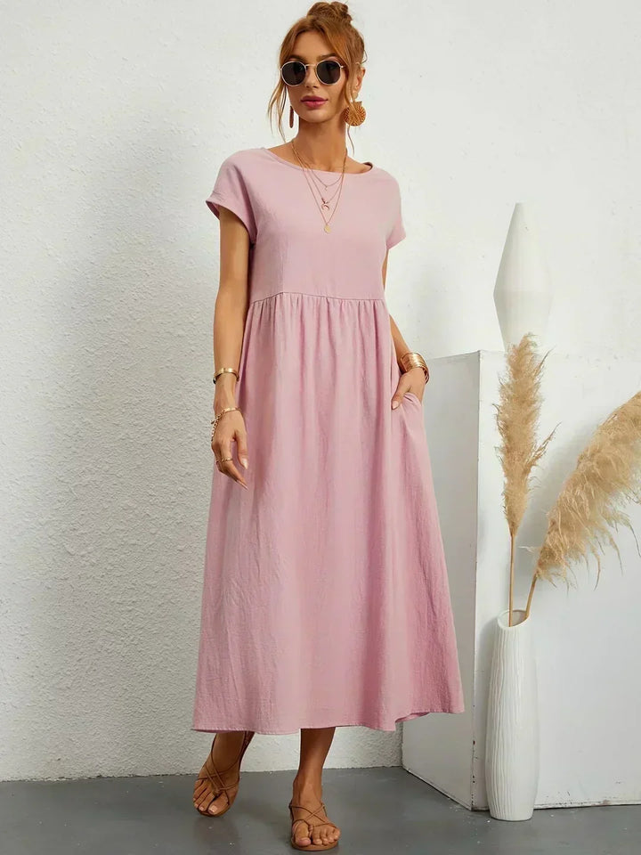 Ursina™ | Midikleid aus fliessendem Stoff
