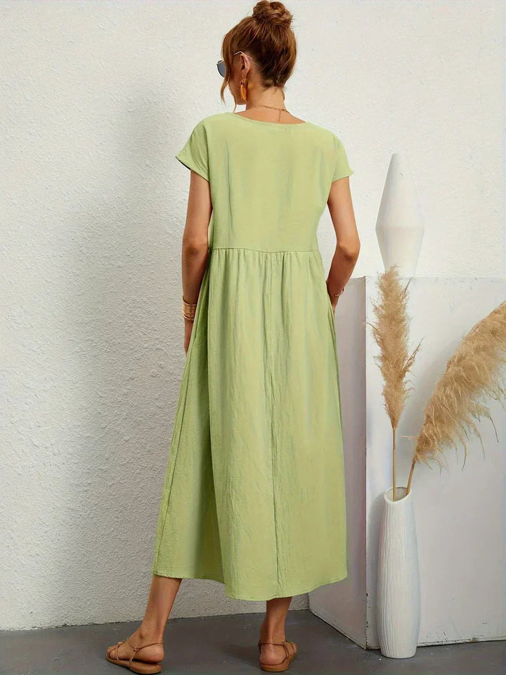 Ursina™ | Midikleid aus fliessendem Stoff