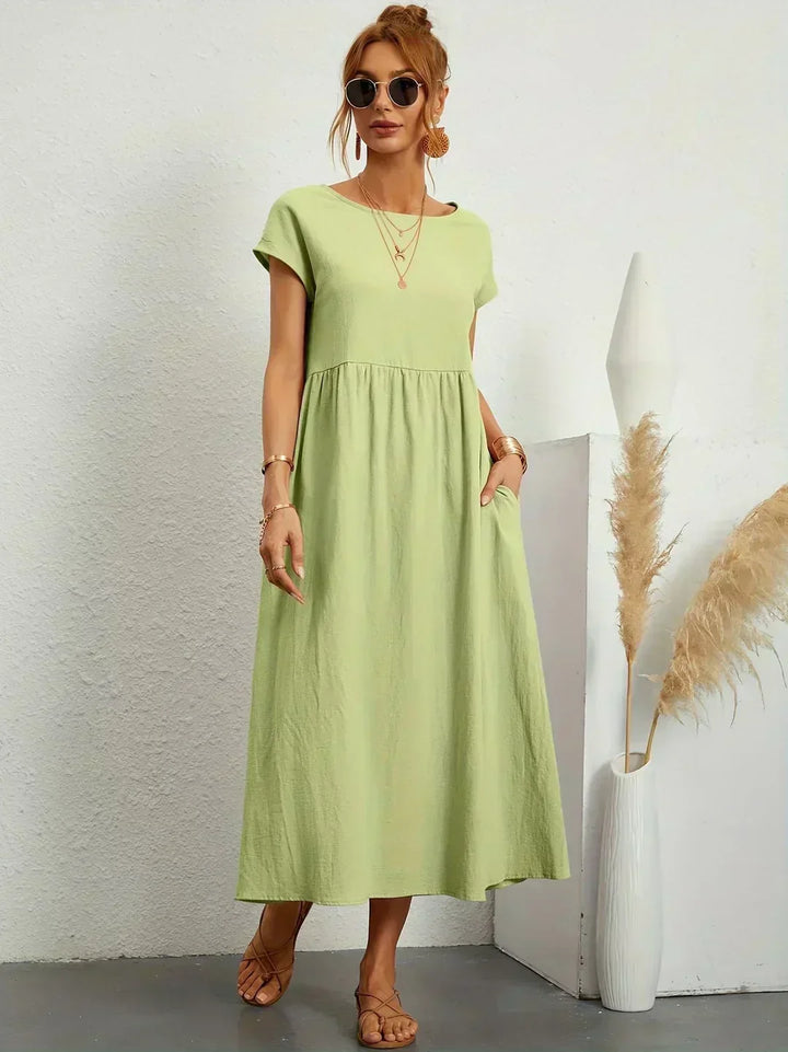 Ursina™ | Midikleid aus fliessendem Stoff