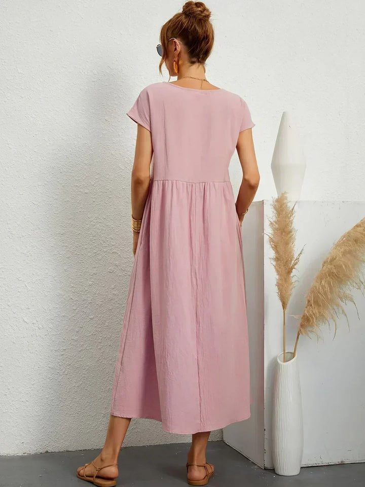 Ursina™ | Midikleid aus fliessendem Stoff