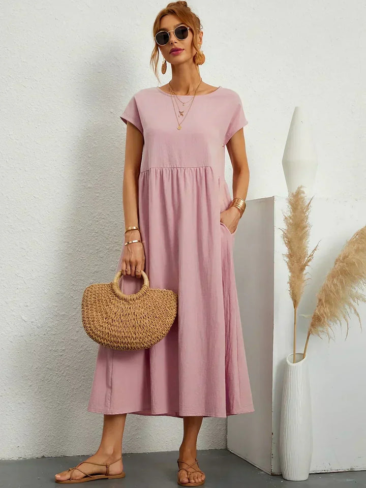 Ursina™ | Midikleid aus fliessendem Stoff