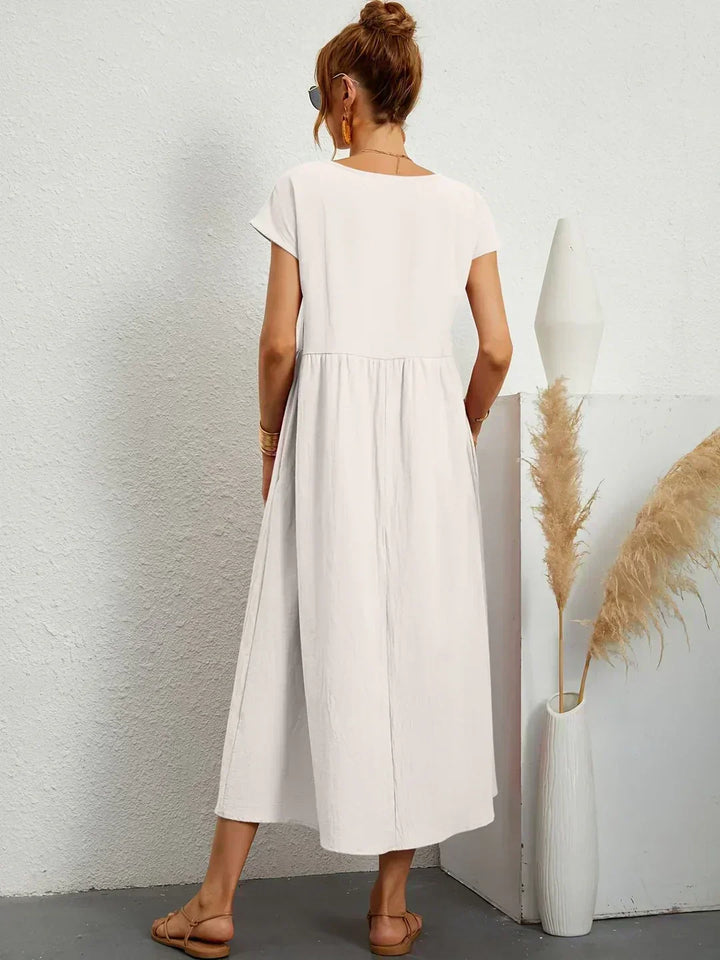 Ursina™ | Midikleid aus fliessendem Stoff