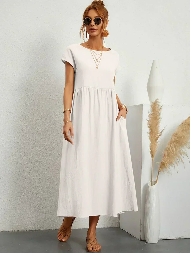 Ursina™ | Midikleid aus fliessendem Stoff