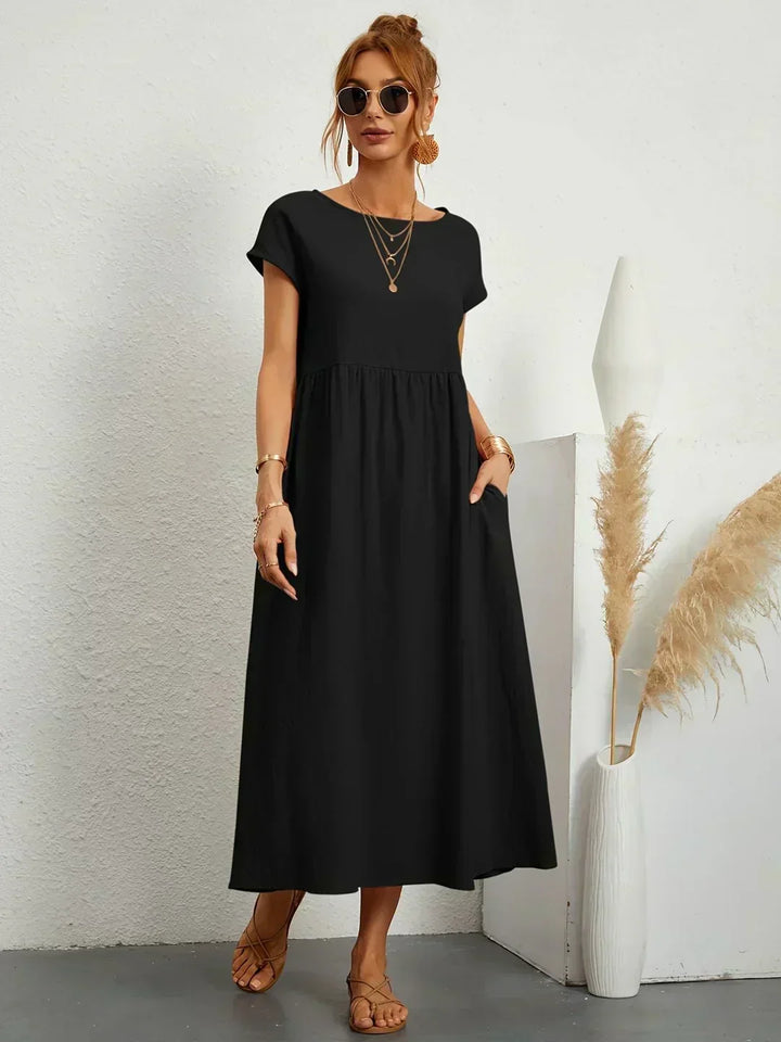 Ursina™ | Midikleid aus fliessendem Stoff