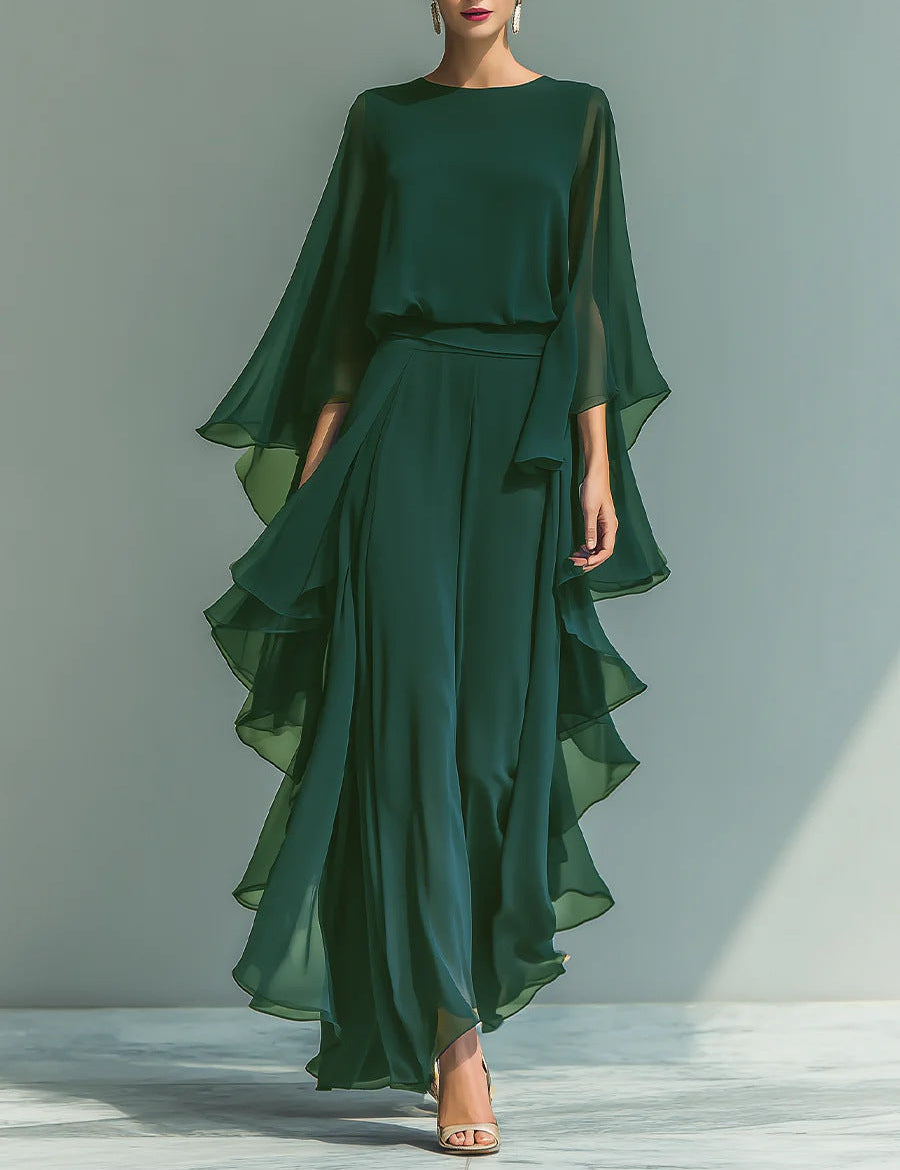 Aurora | Elegantes Chiffon-Set mit Volants
