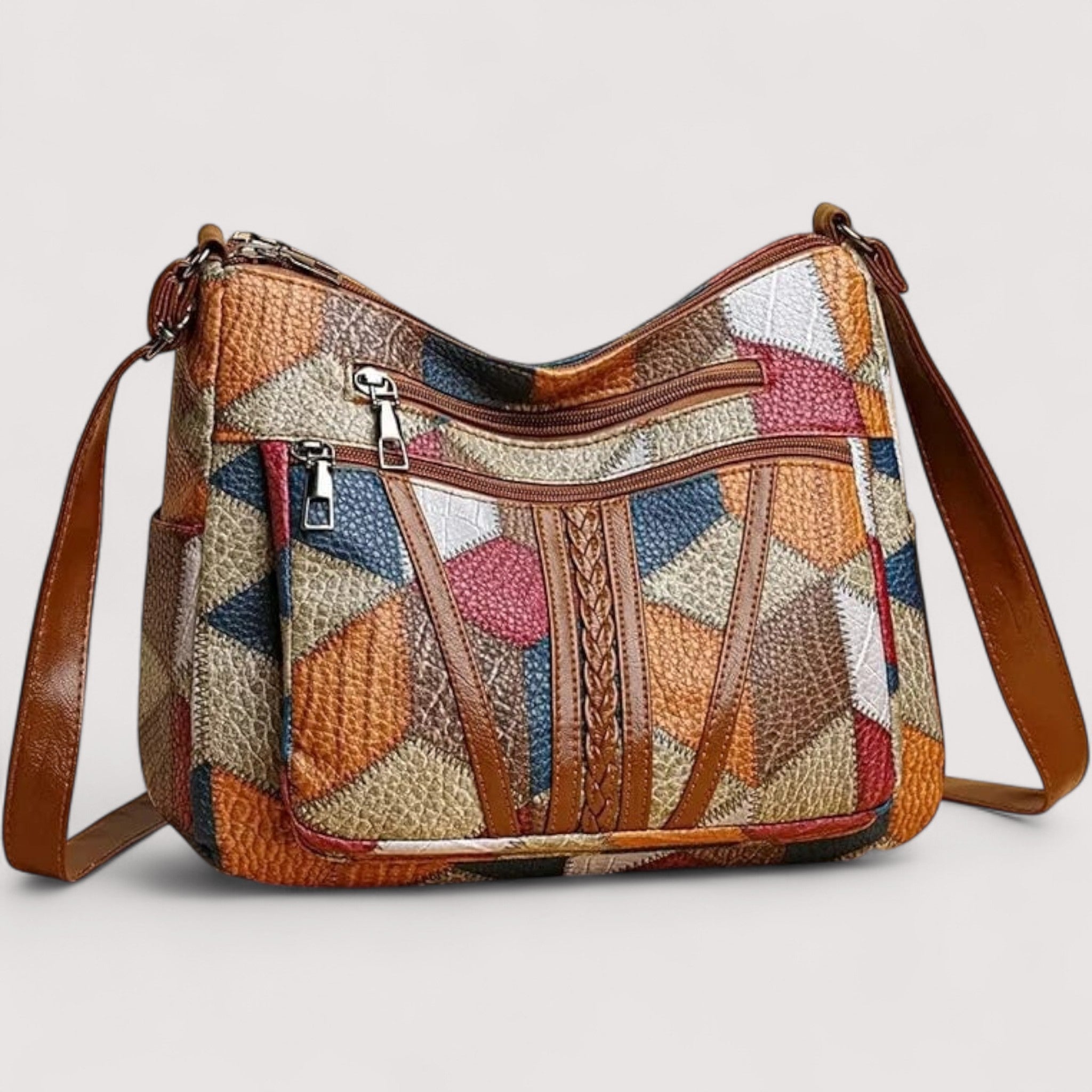 Zara™ | Lederhandtasche mit Mosaik