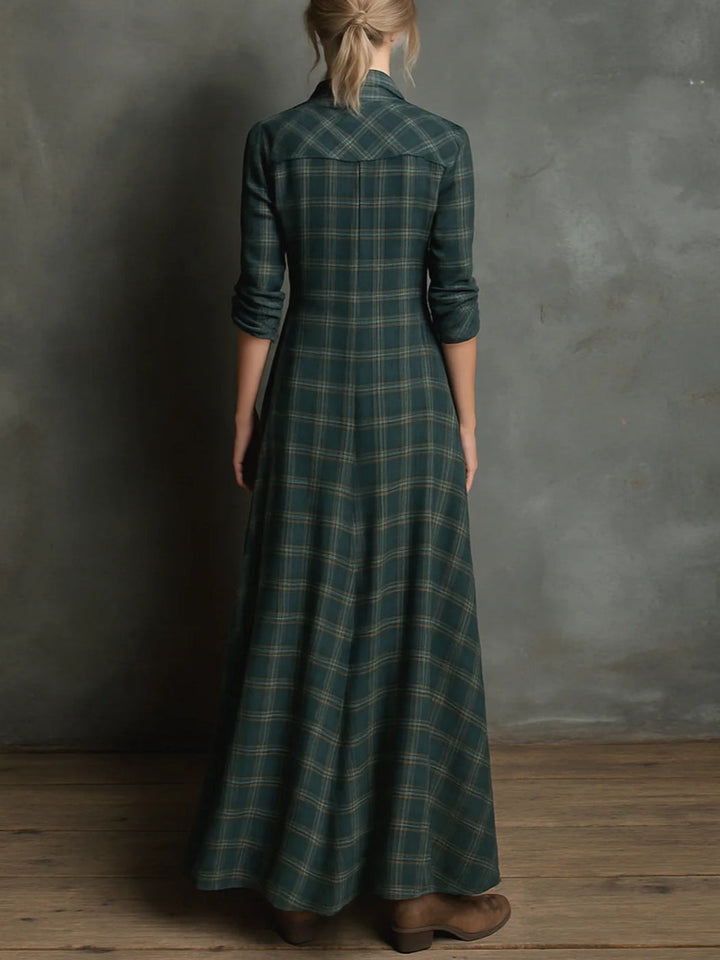 Valentina™ | Maxikleid im Karo-Look