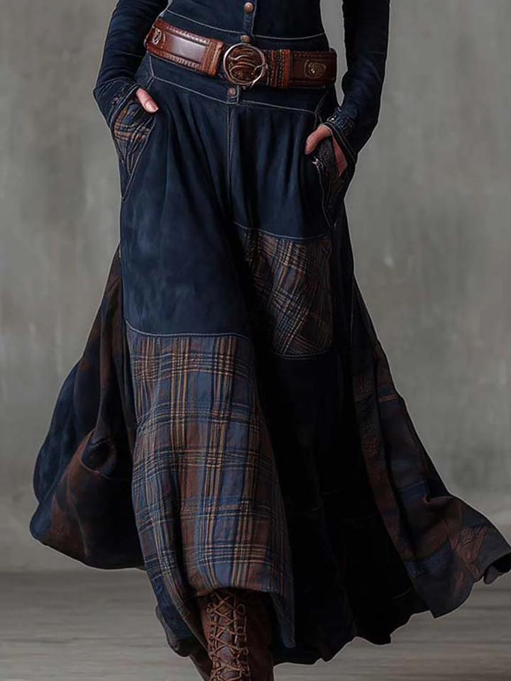 Elsa™ | Maxikleid aus Wildleder mit Gürtel